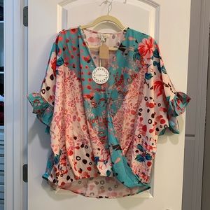 Umgee XL multi color flowy top